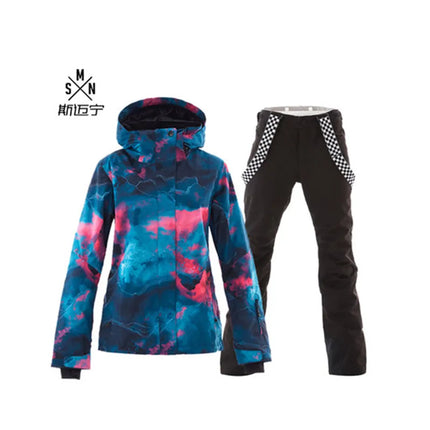 SIMAINING-Ski Suit for Women, Snowboard Jacket, Mountain Skiing Pants, Waterproof, Breathable, Outdoor, Warm Coat, Snow Set, Win