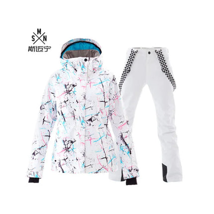 SIMAINING-Ski Suit for Women, Snowboard Jacket, Mountain Skiing Pants, Waterproof, Breathable, Outdoor, Warm Coat, Snow Set, Win