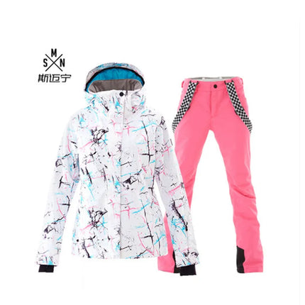 SIMAINING-Ski Suit for Women, Snowboard Jacket, Mountain Skiing Pants, Waterproof, Breathable, Outdoor, Warm Coat, Snow Set, Win