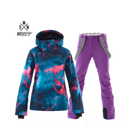 SIMAINING-Ski Suit for Women, Snowboard Jacket, Mountain Skiing Pants, Waterproof, Breathable, Outdoor, Warm Coat, Snow Set, Win