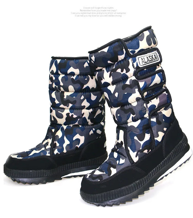 Men Snow Boots Platform Snow Boots For Men Thick Plush Waterproof Slip Resistant Winter Mens Shoes Plus size 36 -  47  2023 New