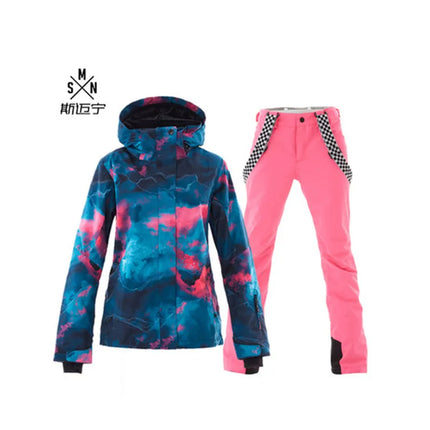 SIMAINING-Ski Suit for Women, Snowboard Jacket, Mountain Skiing Pants, Waterproof, Breathable, Outdoor, Warm Coat, Snow Set, Win