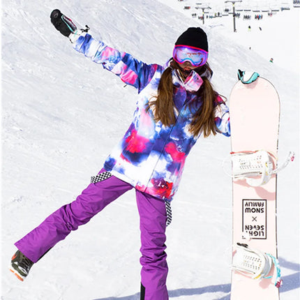 SIMAINING-Ski Suit for Women, Snowboard Jacket, Mountain Skiing Pants, Waterproof, Breathable, Outdoor, Warm Coat, Snow Set, Win