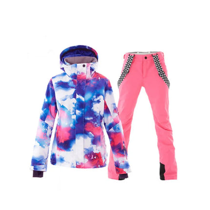 SIMAINING-Ski Suit for Women, Snowboard Jacket, Mountain Skiing Pants, Waterproof, Breathable, Outdoor, Warm Coat, Snow Set, Win