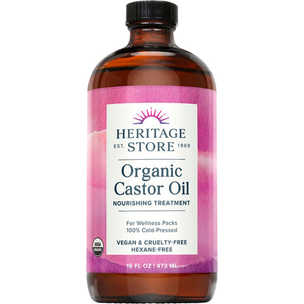 HERITAGE STORE Organic Castor Oil 473ml | Cooking Oil
