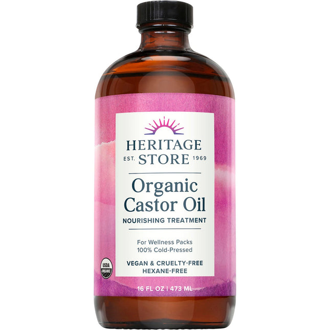 HERITAGE STORE Organic Castor Oil 473ml | Cooking Oil