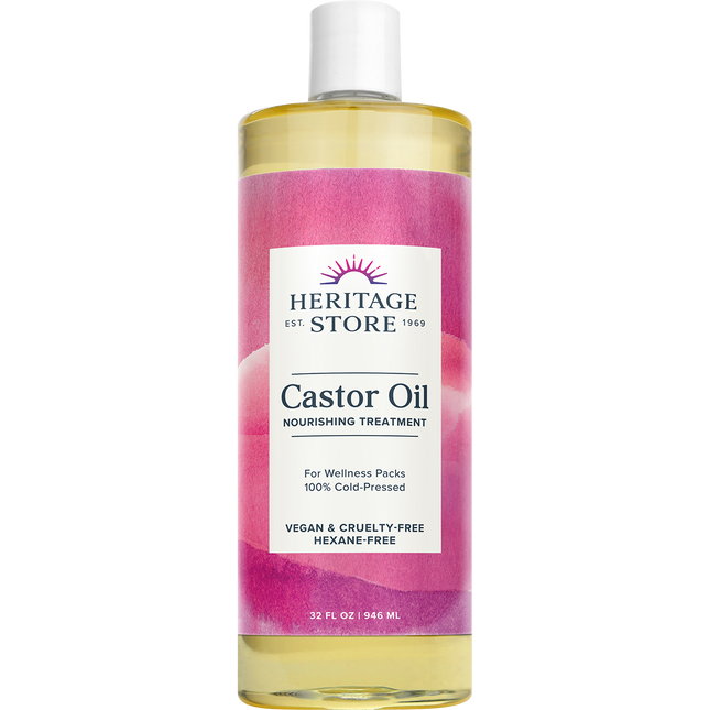 Heritage Store Castor Oil 100% Cold Pressed 946ml