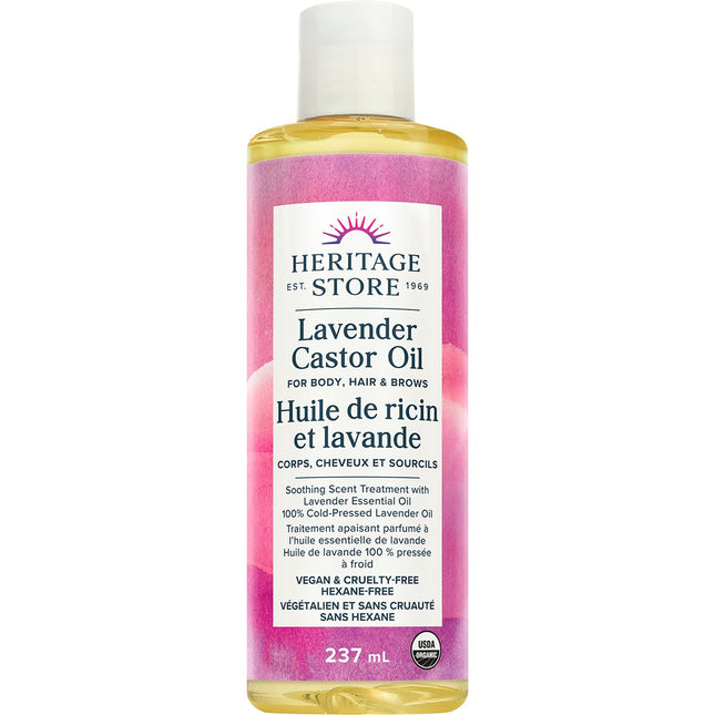 HERITAGE STORE Lavender Castor Oil 237ml | Collagen Supplement