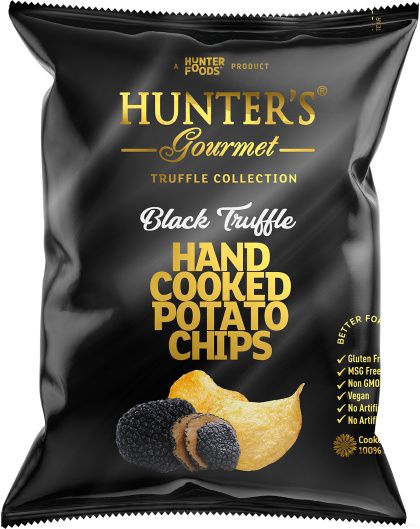 HUNTER’S HAND COOKED POTATO CHIPS BLACK TRUFFLE G/F 125G