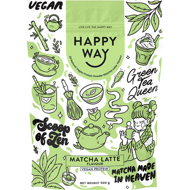 Happy Way Vegan Protein Powder Matcha Latte 500g