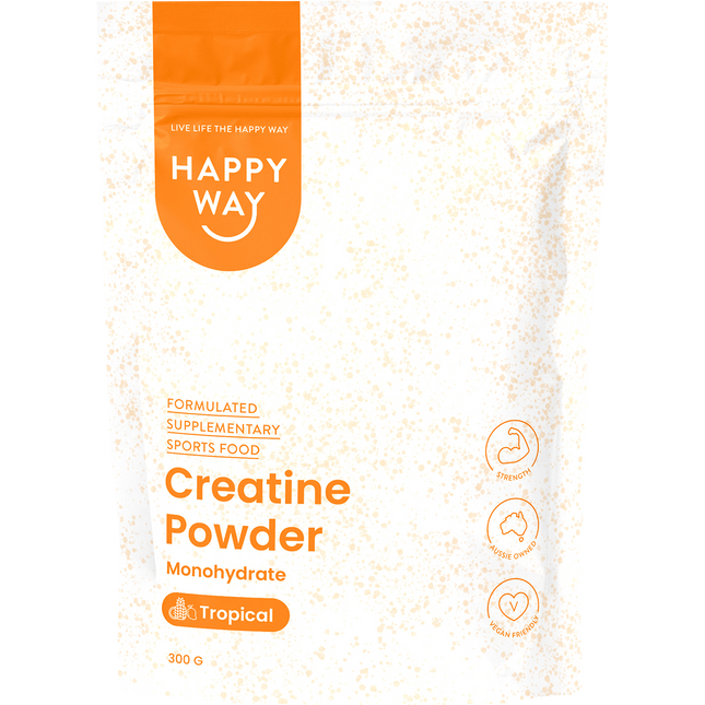 Happy Way Creatine Powder Monohydrate Tropical 300g