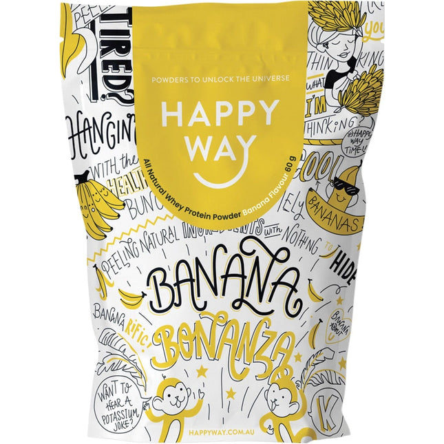 Happy Way - Whey Protein Powder Banana - 6x60g