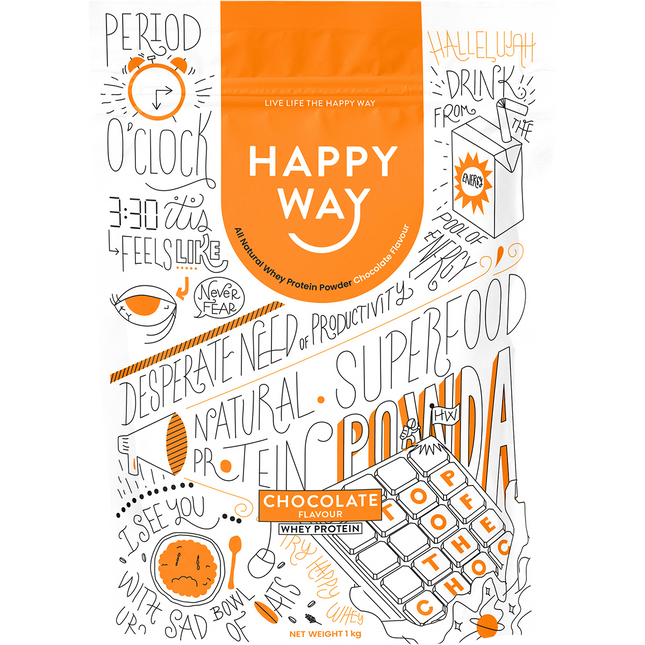 Happy Way Whey Protein Powder Chocolate 1kg