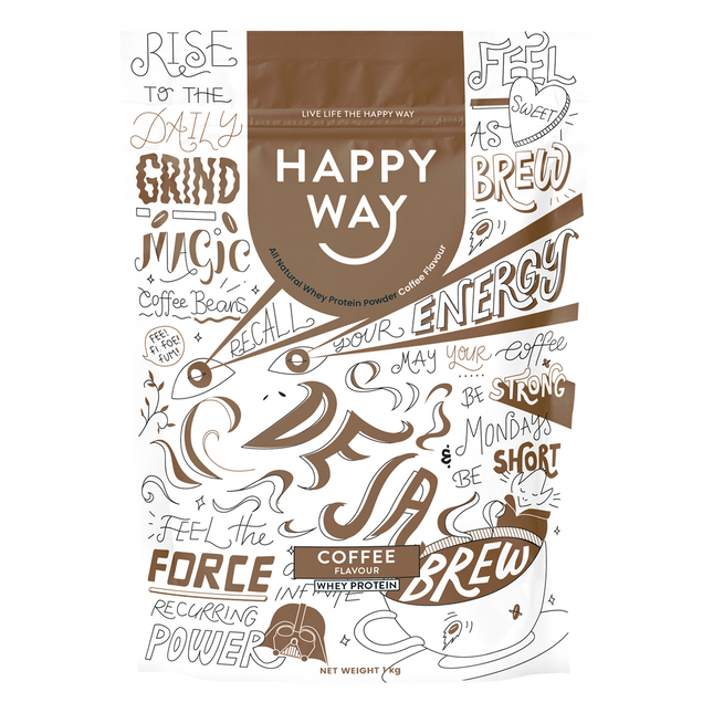 Happy Way Whey Protein Powder Coffee 1kg