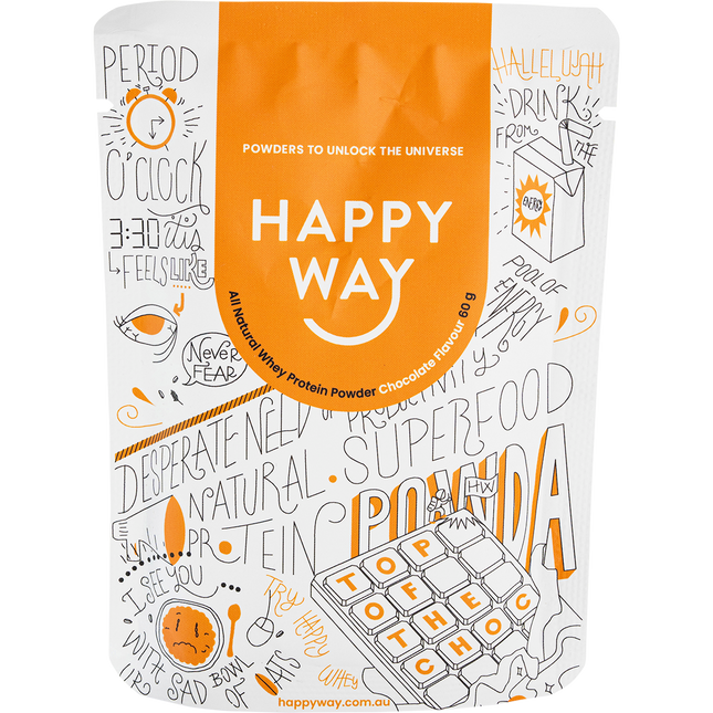 Happy Way Whey Protein Powder Chocolate 6 x 60g