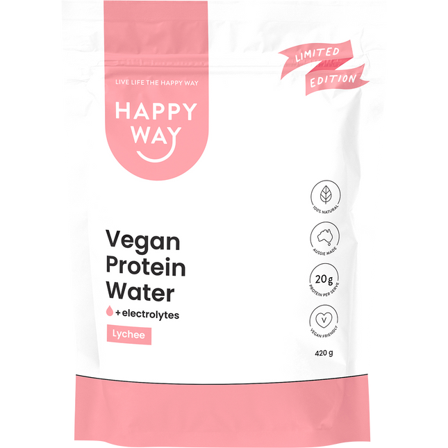 Happy Way Vegan Protein Water Lychee 420g