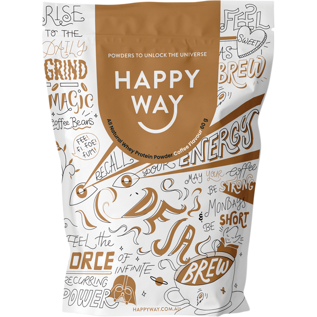 Happy Way Whey Protein Powder Coffee 6x60g