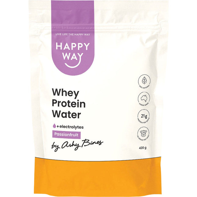 Happy Way - Ashy Bines Whey Protein Water Passionfruit - 420g