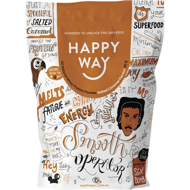 Happy Way - Whey Protein Powder Salted Caramel - 6x60g