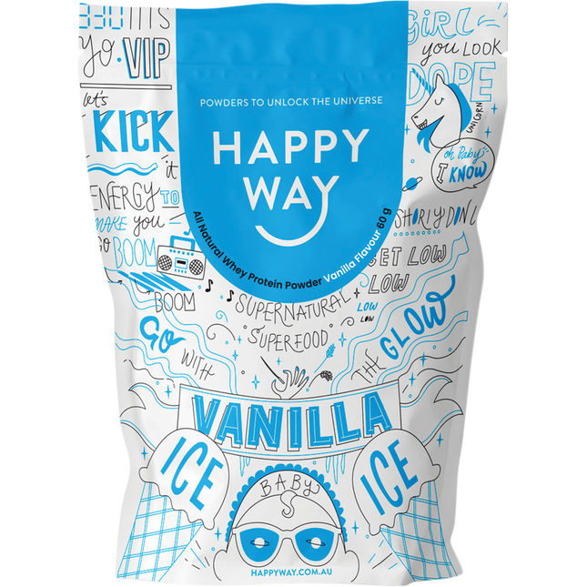 Happy Way Whey Protein Powder Vanilla 6x60g