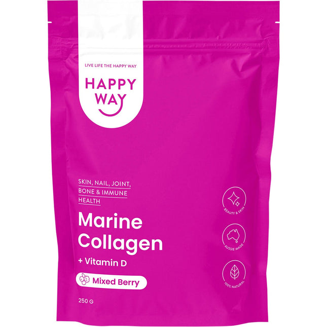 Happy Way - Marine Collagen + Vitamin D Mixed Berry - 250g