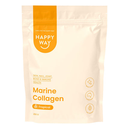 HAPPY WAY Marine Collagen Powder Tropical 250g | Cooking Oil