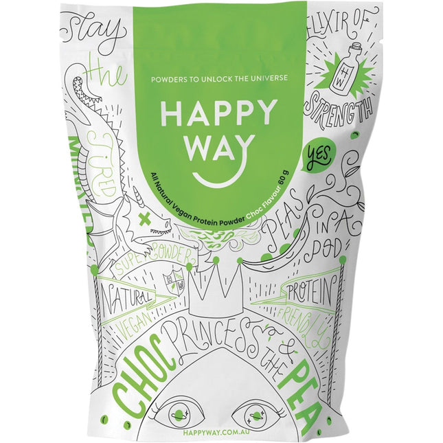 Happy Way - Vegan Protein Powder Chocolate - 6x60g