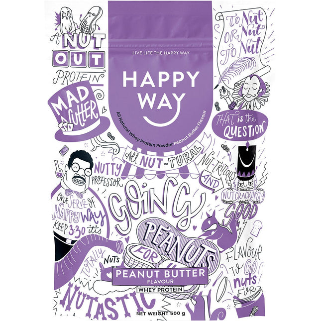 Happy Way - Whey Protein Powder Peanut Butter - 500g
