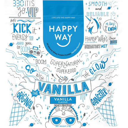 Happy Way - Whey Protein Powder Vanilla - 2kg