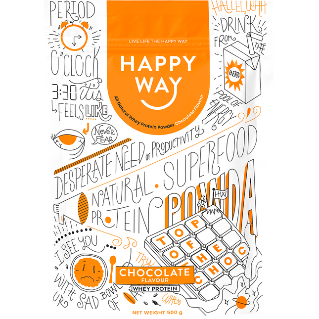 Happy Way Whey Protein Powder Chocolate 500g