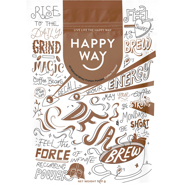 Happy Way Whey Protein Powder Coffee 500g