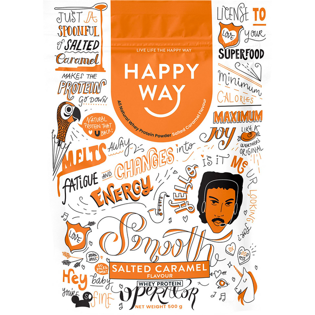 Happy Way Whey Protein Powder Salted Caramel 500g