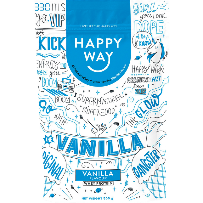 Happy Way Whey Protein Powder Vanilla 500g