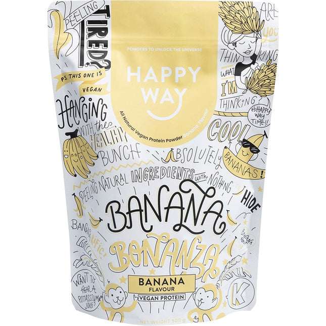 Happy Way - Vegan Protein Powder Banana - 500g