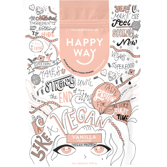 Happy Way Pea Protein Powder Vanilla 500g