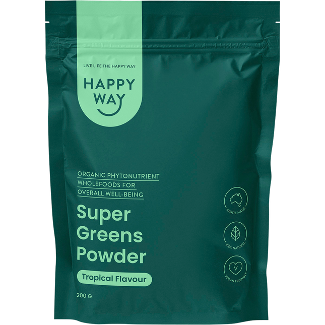 Happy Way Super Greens Powder Tropical 200g