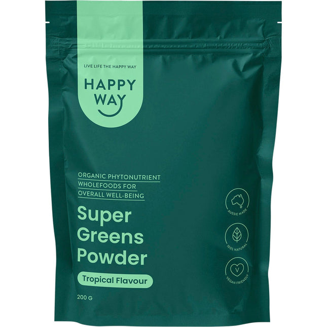 Happy Way - Super Greens Powder Tropical - 200g
