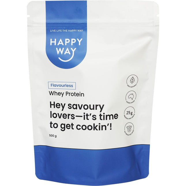 Happy Way - Whey Protein Powder Flavourless - 500g