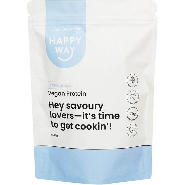 Happy Way - Vegan Protein Powder Flavourless - 500g