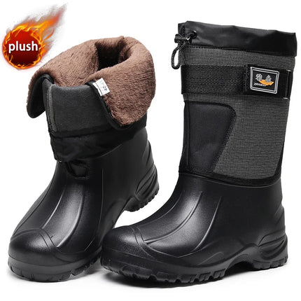 winter boots Waterproof Snow Boots Fishing Shoes Men Boots Rain Winter shoes Warm Fur Outdoor Camo Hunting Boots Camouflage