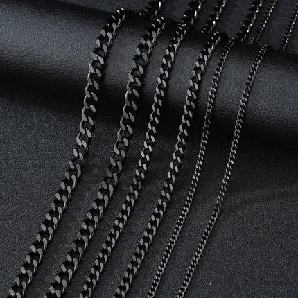 Punk Stainless Steel Curb Cuban Necklaces