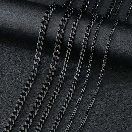 Punk Stainless Steel Curb Cuban Necklaces