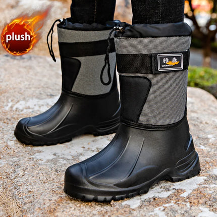 winter boots Waterproof Snow Boots Fishing Shoes Men Boots Rain Winter shoes Warm Fur Outdoor Camo Hunting Boots Camouflage