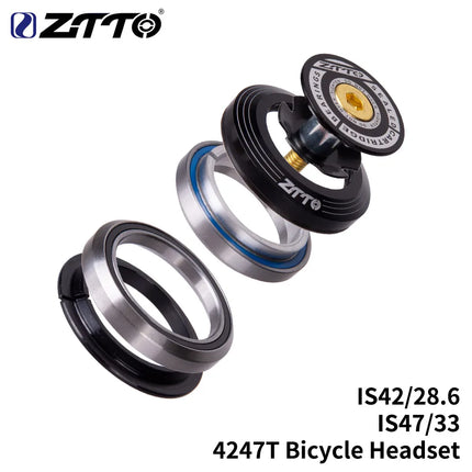 ZTTO MTB Road Bicycle Headset CNC 1 1/8"-1 1/2" Tapered 28.6 Fork Bearing