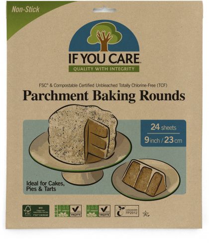 IF YOU CARE PARCHMENT BAKING PAPER ROUNDS 24 SHEETS