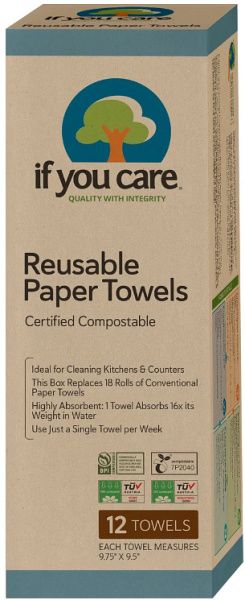 IF YOU CARE REUSABLE PAPER TOWELS 12 SHEET ROLL