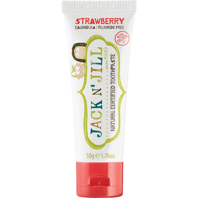 JACK N JILL Toothpaste Children Strawberry Fluoride Free 6x50g