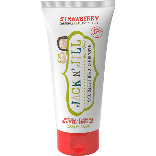 Jack N' Jill Children's Mega Strawberry Fluoride-Free Toothpaste 6 x 200g