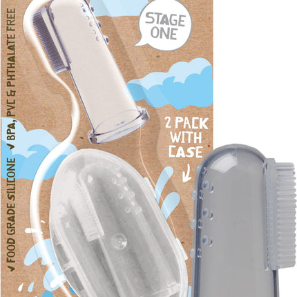 JACK N' JILL Silicone Fingerbrush 8x2pk | Cleaning Brush