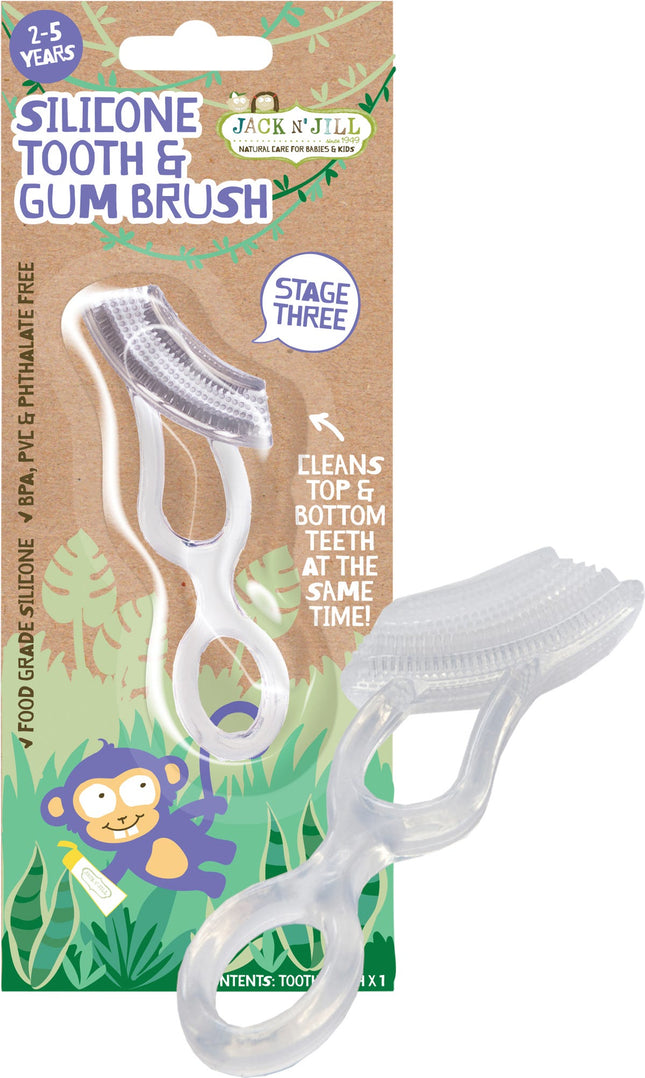 JACK N' JILL - SILICONE TOOTH & GUM BRUSH X8